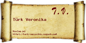 Türk Veronika névjegykártya
